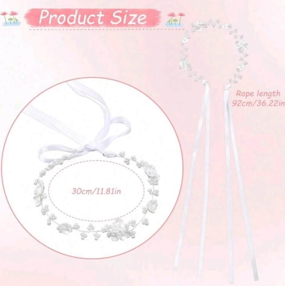 New Wedding Bridal Headband Ivory White Faux Pearl Floral Hairband